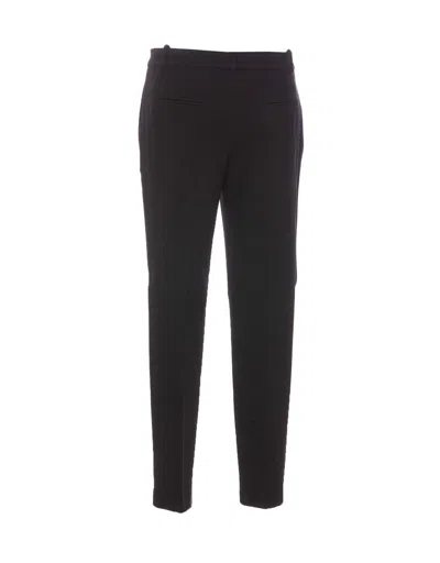Pinko Bello Cigarette Pants In Milano Stitch In Black