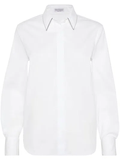 Brunello Cucinelli Cotton Shirt In White