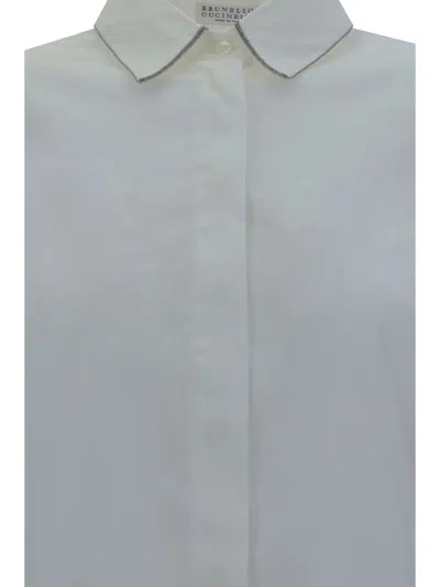 Brunello Cucinelli Cotton Shirt In White
