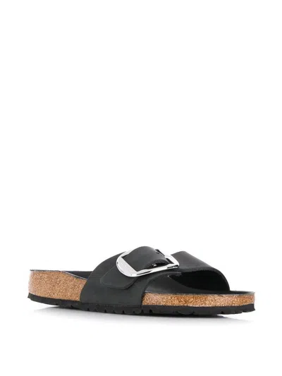 Birkenstock Womens Madrid Big Buckle Oiled Leather In Black