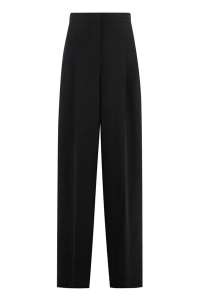 Max Mara Navigli Viscose Blend Trouser With Sequins In Black