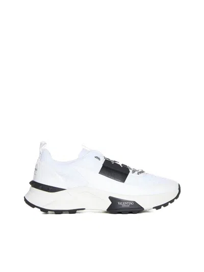 Valentino True Act Low Top Trainer In Mesh And Rubberised Fabric In Multicolor