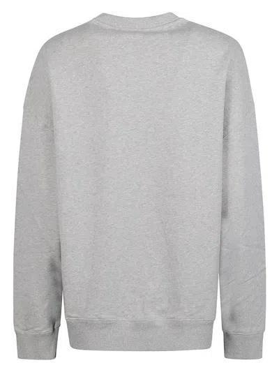 Stella Mccartney Logo Printed Crewneck Sweatshirt In Grey