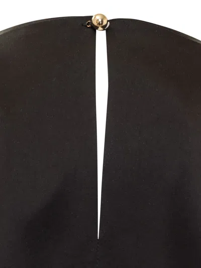 Lanvin Draped Long-sleeved Blouse In Black