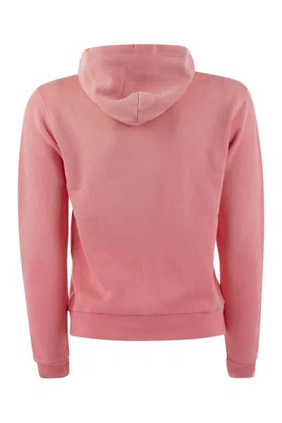 Ralph Lauren Pink Zippered Hoodie In Pink