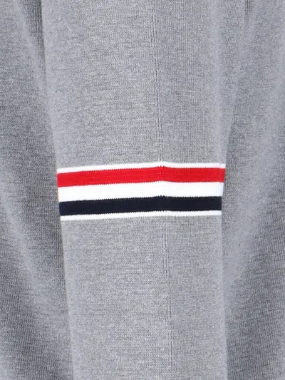Thom Browne Milano Stitch Crew Neck Pullover In Grey