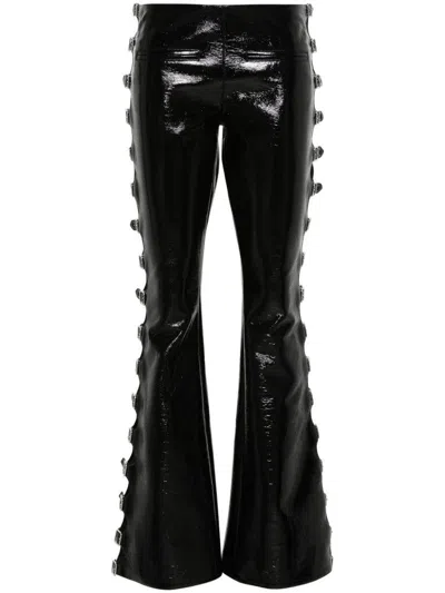 Courrèges Pants In Black Cotton In Black