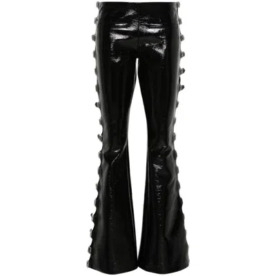 Courrèges Pants In Black Cotton In Black