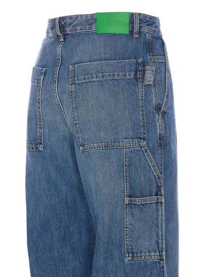 Shop Bottega Veneta Vintage Indigo Cargo Denim In Navy