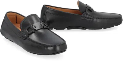Ferragamo Byte Leather Loafers In Black