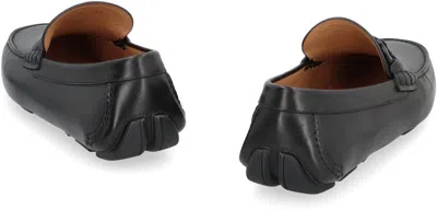 Ferragamo Byte Leather Loafers In Black