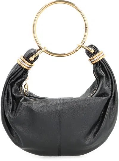 Chloé Bracelet Leather Hobo-bag In Black