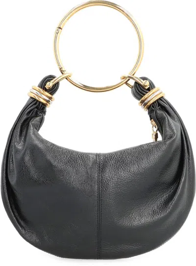 Chloé Bracelet Leather Hobo-bag In Black