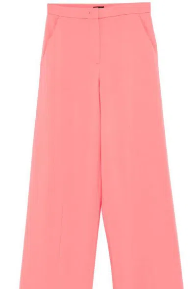 Pinko Wide-leg Trousers With Concealed Fastening In Multicolor