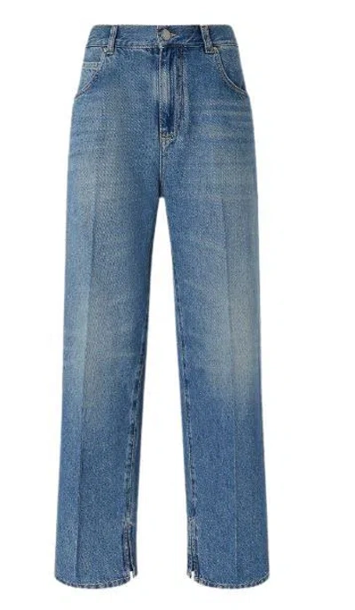 Pinko Baggy Jeans With Front Pleat In Multicolor