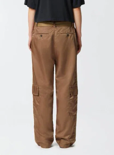 Pinko Slouchy Cargo Pants With Belt In Multicolor
