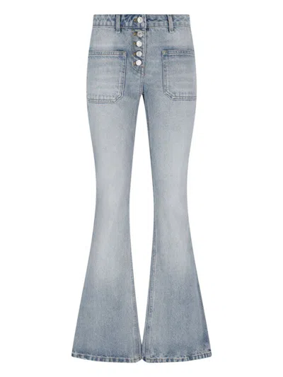 Courrèges Trousers In Light Blue Wash