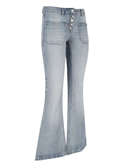 Courrèges Trousers In Light Blue Wash