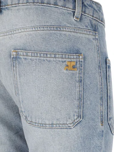Courrèges Trousers In Light Blue Wash