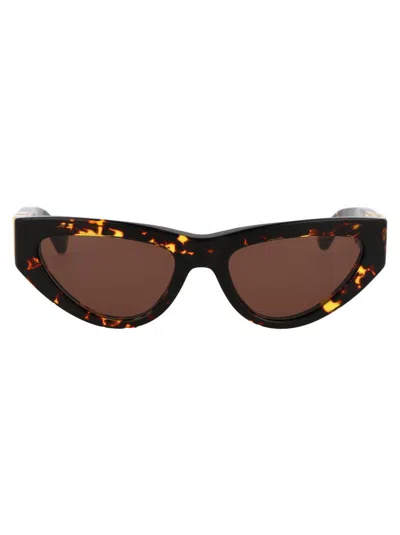 Bottega Veneta Tortoiseshell Pointed Cat-eye Sunglasses In Brown