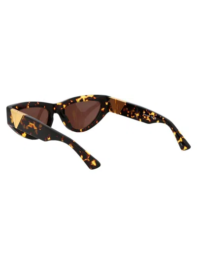 Bottega Veneta Tortoiseshell Pointed Cat-eye Sunglasses In Brown