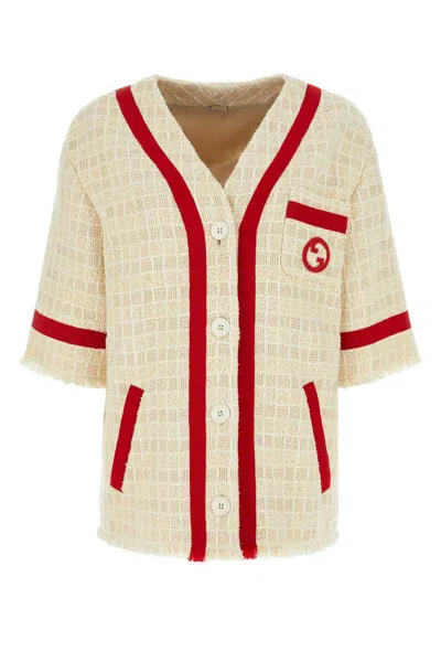 Gucci Cotton Blend Blazer In White