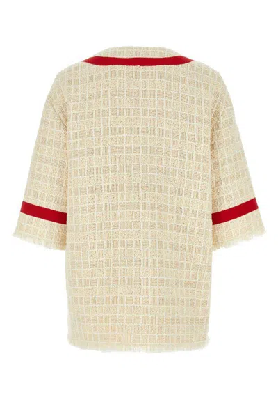 Gucci Cotton Blend Blazer In White
