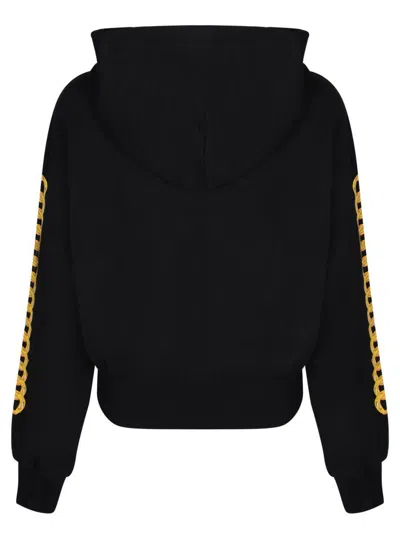 Versace Jeans Couture Logo Couture-print Hoodie In Black