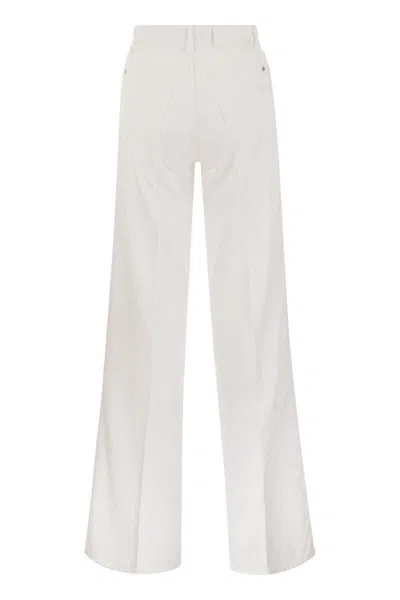 7 For All Mankind Willow High Rise Wide Leg Jeans In Linen Ostuni In White