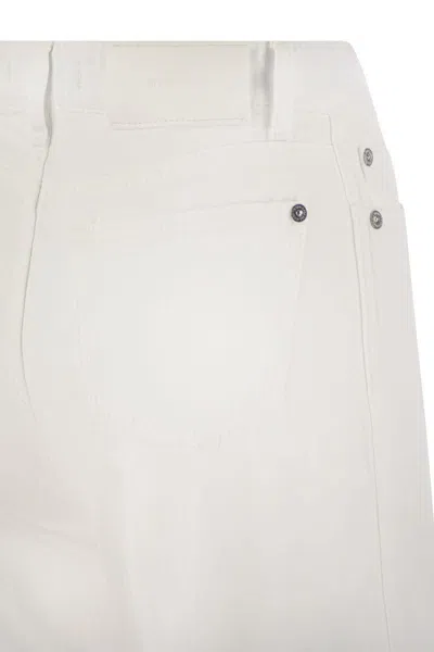 7 For All Mankind Willow High Rise Wide Leg Jeans In Linen Ostuni In White