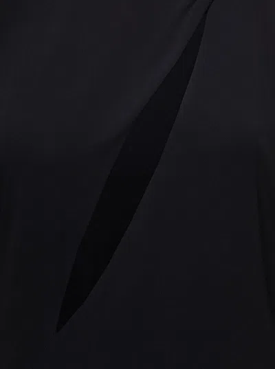 Versace Black Fitted Minidress With Cut-out Detail In Viscose Woman In Black