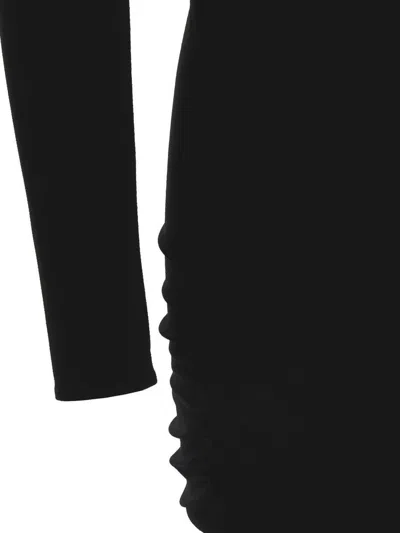 Versace Black Fitted Minidress With Cut-out Detail In Viscose Woman In Black