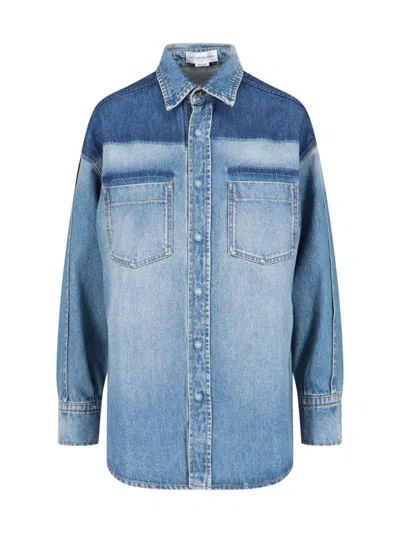 Victoria Beckham Women Camicia In Denim Schiarito In Blue