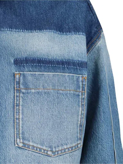 Victoria Beckham Women Camicia In Denim Schiarito In Blue