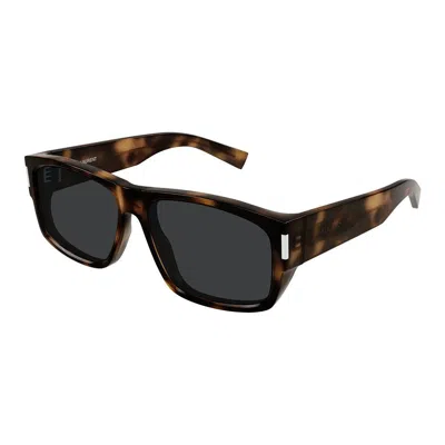 Saint Laurent Eyewear Square Frame Sunglasses In Brown