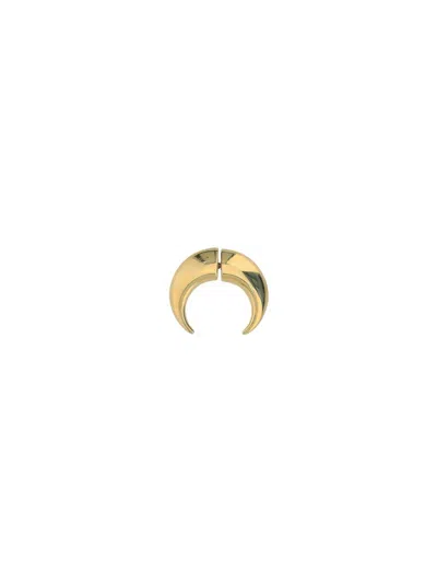 Marine Serre Regenerated Single Moon Earring In Gold