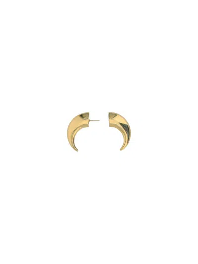 Marine Serre Regenerated Single Moon Earring In Gold