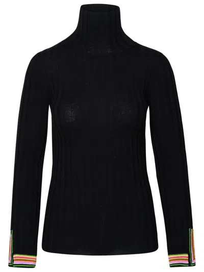 Etro Roll-neck Jacquard Sweater In Black