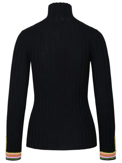 Etro Roll-neck Jacquard Sweater In Black