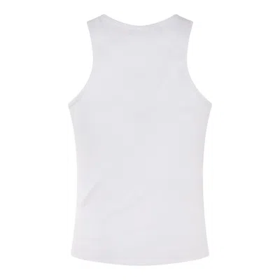 Givenchy Women's White Logo-plaque Cropped Ribbed Cotton-jersey Tank Top In White