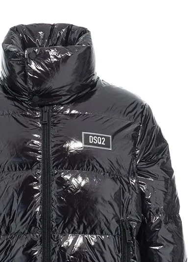 Shop Dsquared2 Glossy Nylon Down Jacket In Black
