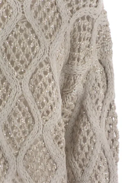 Brunello Cucinelli Knitted Cashmere Sweater In Beige