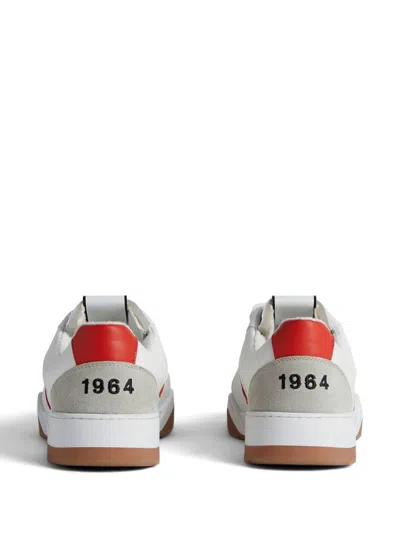 Dsquared2 Low Top Sneakers With Contrast Panelled Design In White
