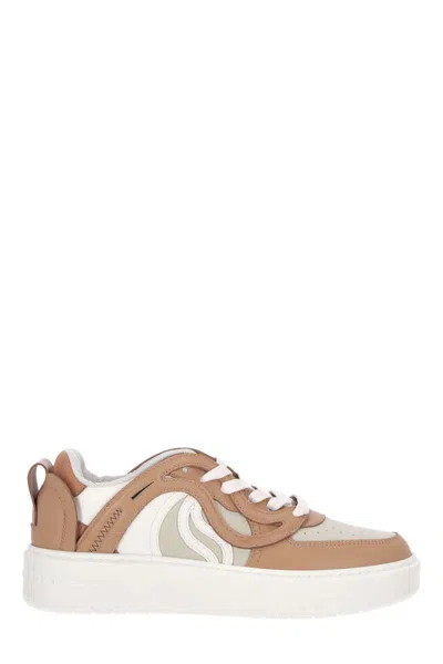 Stella Mccartney Sneakers In Synthetic Leather And Nylon In New Blush
