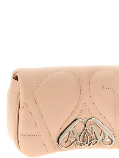 Alexander Mcqueen The Mini Seal Crossbody Bags Beige In Beige