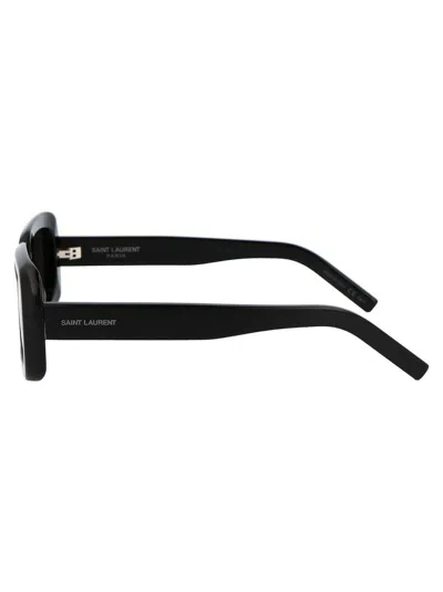 Saint Laurent Eyewear Rectangular Frame Sunglasses In Black