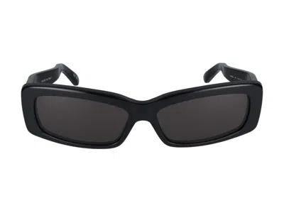 Balenciaga Grey Rectangular Ladies Sunglasses Bb0321s 001 57 In Black