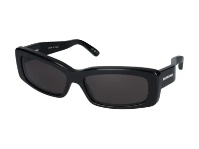 Balenciaga Grey Rectangular Ladies Sunglasses Bb0321s 001 57 In Black