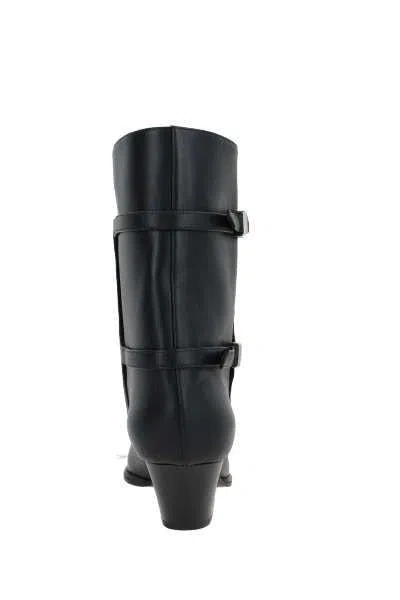 Sergio Rossi Black Leather Thalestris Ankle Boots In Black
