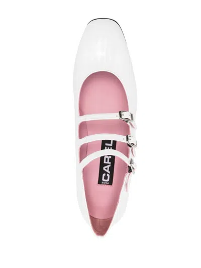 Carel Paris Ariana Patent Leather Mary Janes Ballet Flats In White